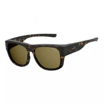 Polaroid Ancillaries PLD9010SN9P Occhiali da sole rettangolari unisex - montatura nera, lenti grigie polarizzate