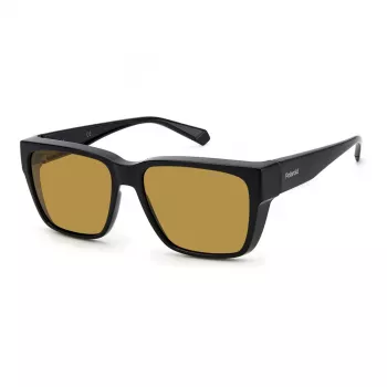 Polaroid Ancillaries PLD9018S807 Occhiali da sole unisex squadrati - Montatura havana, lenti marroni polarizzate