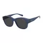 Polaroid Ancillaries PLD9019SPJP Occhiali da sole quadrati unisex - Lenti grigie polarizzate Montatura nera
