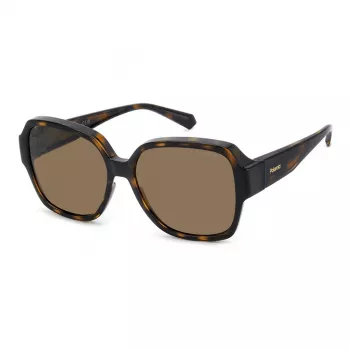 Occhiali da sole Polaroid Ancillaries PLD9021S086 unisex - montatura havana tartaruga, lenti marroni polarizzate