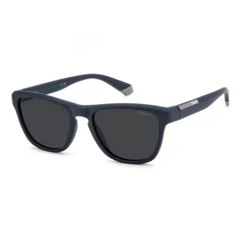Polaroid uomo PLD2168S4NZ occhiali da sole rettangolari polarizzati - nero/grigio