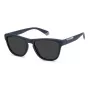 Polaroid uomo PLD2168S4NZ occhiali da sole rettangolari polarizzati - nero/grigio