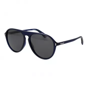 POLAROID Uomo PLD6225S57PJP Occhiali da sole rettangolari polarizzati - nero/grigio