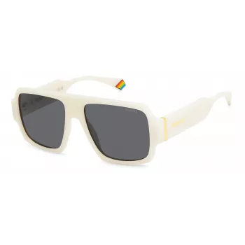 Polaroid PLD 6209/S XVK/6 Occhiali da sole quadrati unisex - montatura Havana, lenti grigie polarizzate