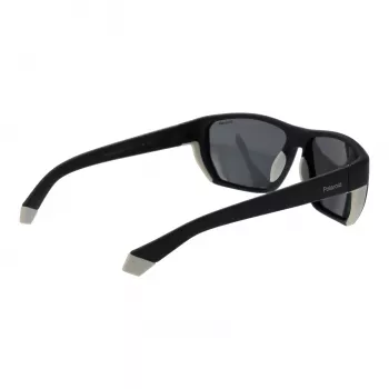 Polaroid PLD 7057/S Occhiali da sole uomo polarizzati - montatura nera lenti grigie 60mm