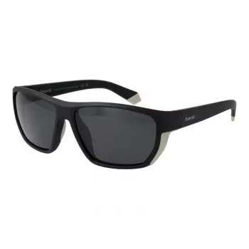 Polaroid PLD 7057/S Occhiali da sole uomo polarizzati - montatura nera lenti grigie 60mm
