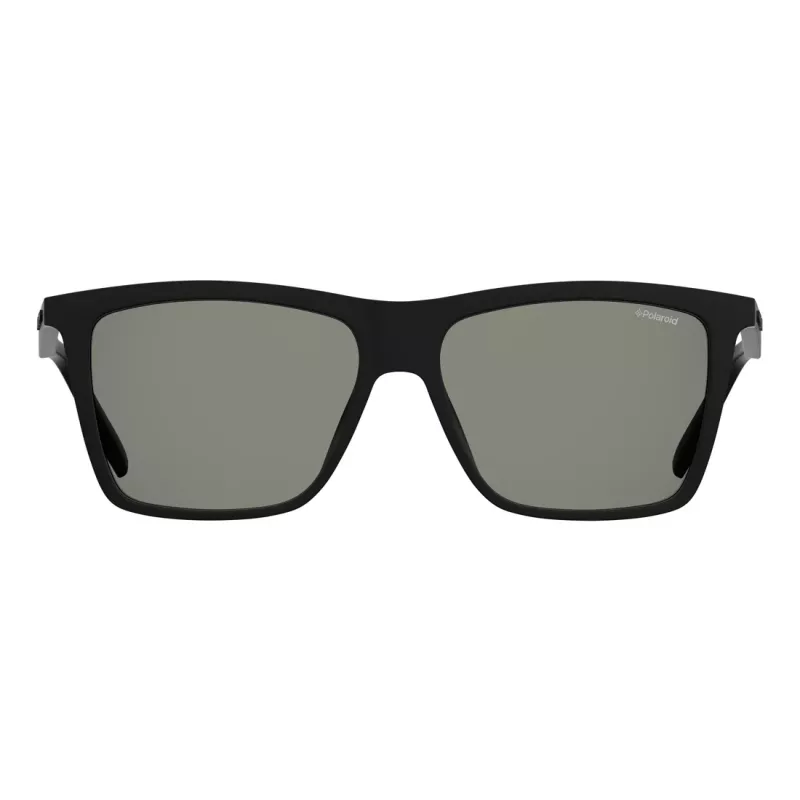 Polaroid PLD2050S807 Occhiali da sole uomo polarizzati rettangolari - nero/grigio 55mm