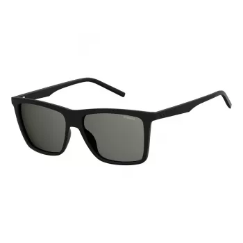Polaroid PLD2050S807 Occhiali da sole uomo polarizzati rettangolari - nero/grigio 55mm