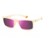 Polaroid PLD2134SIXN Occhiali da sole da uomo rettangolari - Montatura nera Lenti grigie 56mm