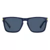 Occhiali da sole rettangolari unisex Polaroid PLD2139SFLL - montatura nera lenti grigie 56mm