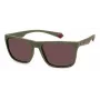 Polaroid PLD2141S0L9 Occhiali da sole unisex rettangolari - Montatura Havana, lenti polarizzate marroni