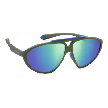 POLAROID PLD2151/S Occhiali da sole unisex montatura Havana lenti polarizzate verdi 62mm