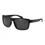 POLAROID PLD2158S58807 Occhiali da sole uomo polarizzati, rettangolari, montatura nera, lenti grigie, 58mm