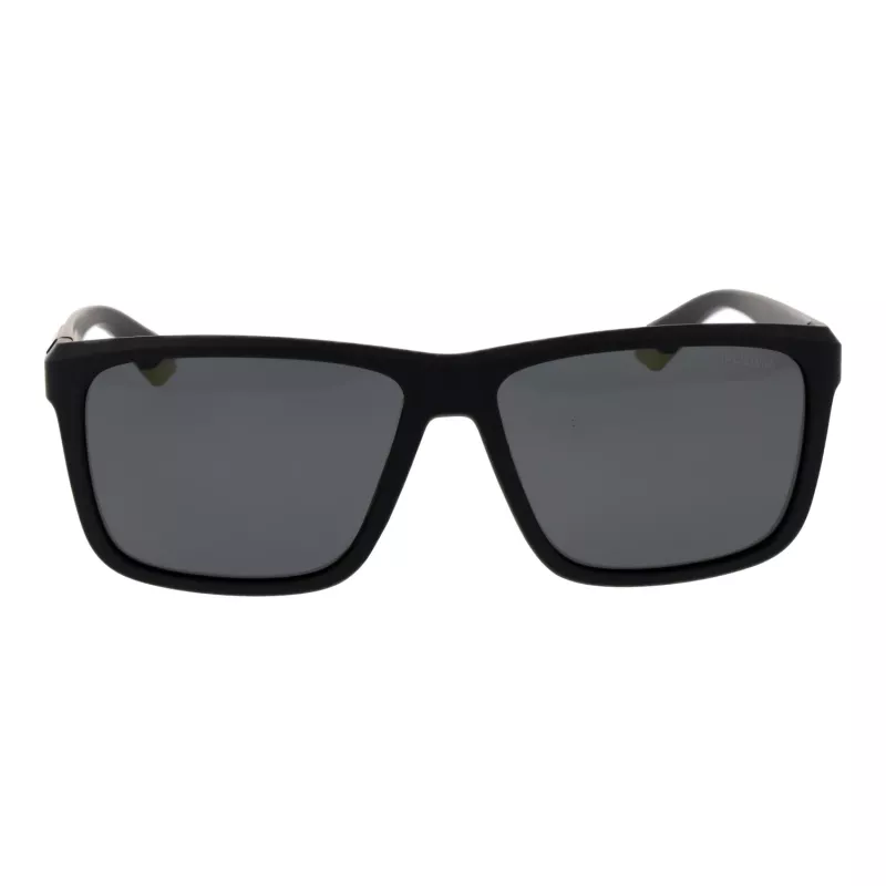 POLAROID PLD2164S58003 occhiali da sole rettangolari polarizzati uomo - nero/grigio 58mm