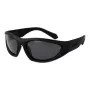 Polaroid PLD2165/S Occhiali da sole unisex rettangolari - Montatura nera, lenti grigie polarizzate, 59 mm
