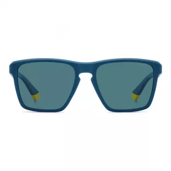 Polaroid PLD2167S2FN Occhiali da sole quadrati uomo - Montatura nera, lenti grigie polarizzate