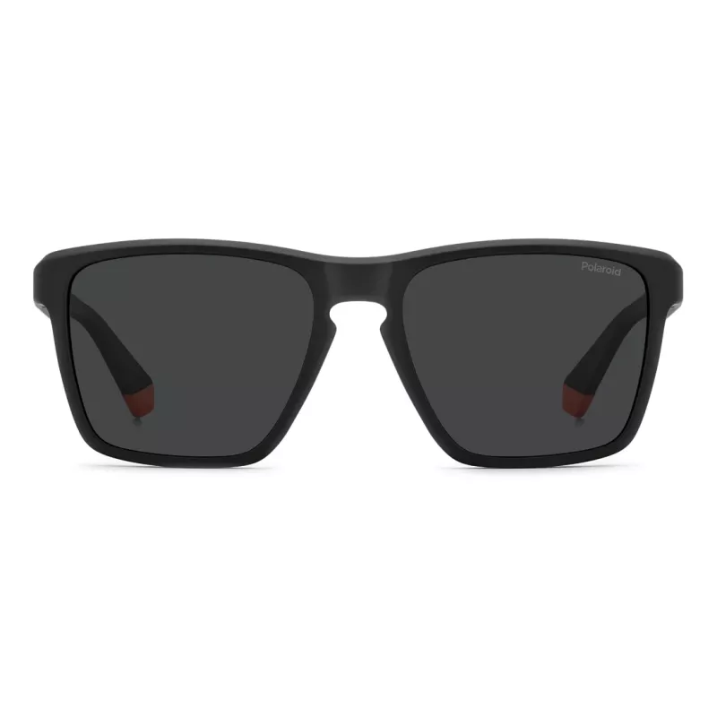 Occhiali da sole Polaroid PLD2167SRC2 uomo rettangolari - montatura nera, lenti grigie polarizzate