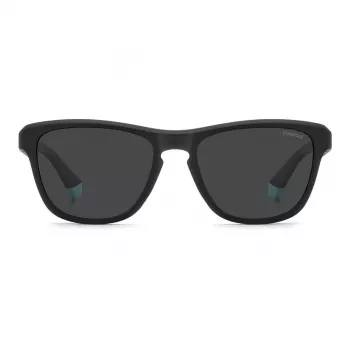 POLAROID PLD2168S003 Uomo Occhiali da sole rettangolari - Montatura nero opaco, lenti grigie polarizzate, 54 mm