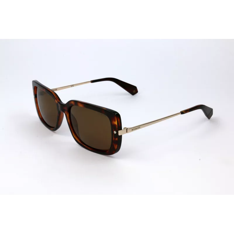 Polaroid PLD4075-S-86 Occhiali da sole donna squadrati Havana marroni polarizzati