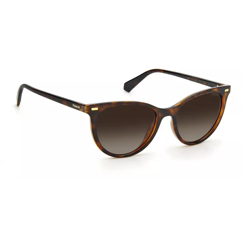 Polaroid PLD4107S086F2 Occhiali da sole donna squadrati - montatura havana lenti marroni colorate