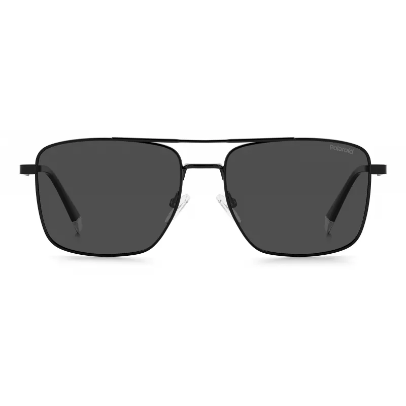 POLAROID PLD4134SX807M occhiali da sole uomo polarizzati - montatura nera lenti grigie 57mm