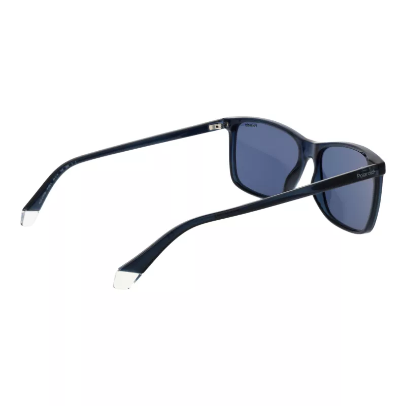 Polaroid PLD4137/S Occhiali da sole da uomo rettangolari polarizzati - Nero/Grigio 58mm