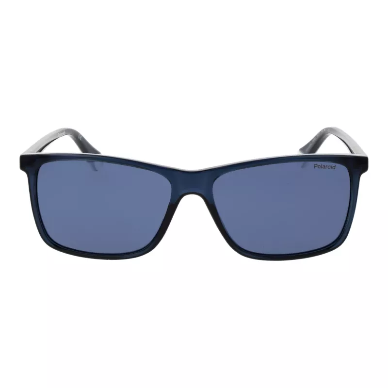 Polaroid PLD4137/S Occhiali da sole da uomo rettangolari polarizzati - Nero/Grigio 58mm
