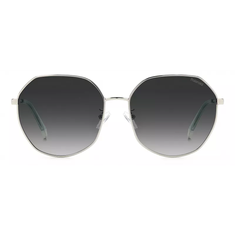 Polaroid PLD4140GSX010 Occhiali da sole donna rettangolari - montatura nera lenti grigie polarizzate 59mm