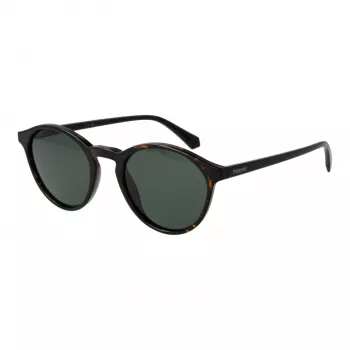 Polaroid PLD4153S50086 Occhiali da sole uomo squadrati havana in acetato con lenti grigie polarizzate