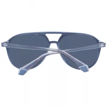 POLAROID PLD4162S5609V Occhiali da sole unisex quadrati - montatura nera lenti grigie polarizzate 56/16/145 mm