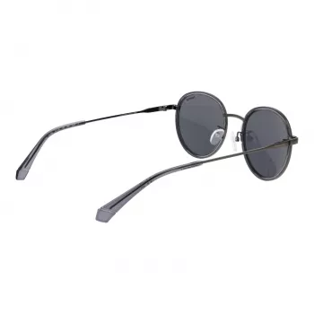 Polaroid PLD4173GSX51K Unisex Occhiali da sole quadrati - Montatura nera lenti grigie polarizzate 51mm