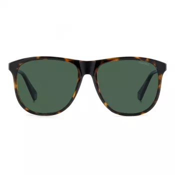 POLAROID PLD4178S086 Occhiali da sole uomo rettangolari polarizzati Havana 55mm