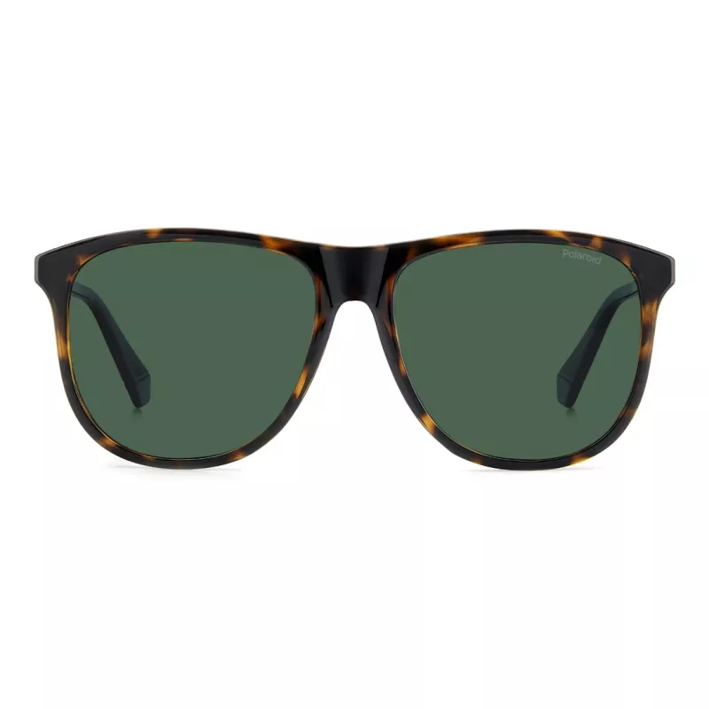 POLAROID PLD4178S086 Occhiali da sole uomo rettangolari polarizzati Havana 55mm