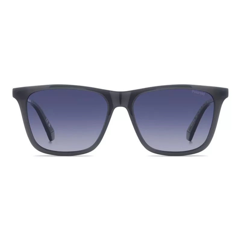 Polaroid PLD4190SKB7 occhiali da sole rettangolari polarizzati uomo - nero/grigio