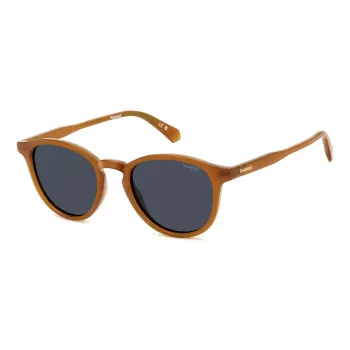 Occhiali da sole uomo POLAROID PLD4191SFMP polarizzati - montatura nera lenti grigie 51mm
