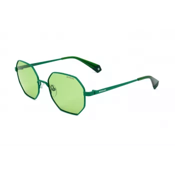 Polaroid PLD6067S1EDUC Occhiali da sole unisex - Montatura nera, lenti polarizzate grigie, 53 mm