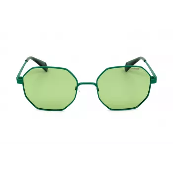 Polaroid PLD6067S1EDUC Occhiali da sole unisex - Montatura nera, lenti polarizzate grigie, 53 mm