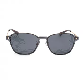 POLAROID PLD6119GCSJ5G Occhiali da sole rettangolari unisex - montatura Havana, lenti polarizzate grigie, 53 mm