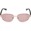 Occhiali da sole rettangolari unisex Polaroid PLD6123S-EYR - montatura nera, lenti grigie polarizzate, 54 mm