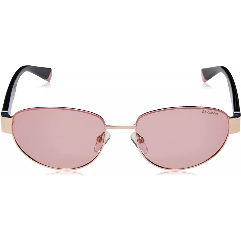 Occhiali da sole rettangolari unisex Polaroid PLD6123S-EYR - montatura nera, lenti grigie polarizzate, 54 mm