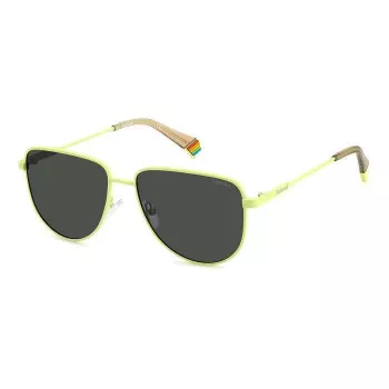 Polaroid PLD6196SX4ANF Occhiali da sole unisex - montatura nera squadrata con lenti grigie polarizzate TAC 56/18/145 mm