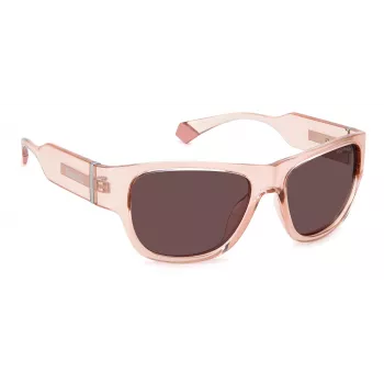 Polaroid PLD6197S Occhiali da sole unisex montatura havana lente verde polarizzata 55mm