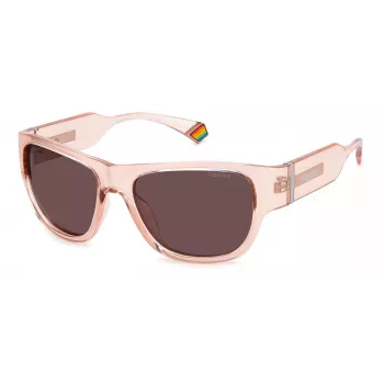 Polaroid PLD6197S Occhiali da sole unisex montatura havana lente verde polarizzata 55mm