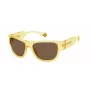 POLAROID PLD6197S40G Occhiali da sole unisex polarizzati - montatura nera lenti grigie 55mm