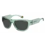 Occhiali da sole Polaroid PLD6197SMC1ED unisex quadrati - montatura nera lenti grigie polarizzate 55mm