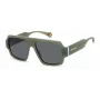 Occhiali da sole rettangolari unisex POLAROID PLD6209SX1ED - montatura nera, lenti grigie