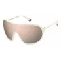 Occhiali da sole unisex POLAROID PLD6216SVK6 rettangolari - montatura in propionato grigio scuro, lenti in policarbonato grigie polarizzate, protezione UV400
