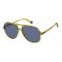 POLAROID PLD6217S40G Occhiali da sole unisex - Montatura nera, lenti grigie polarizzate, 57 mm