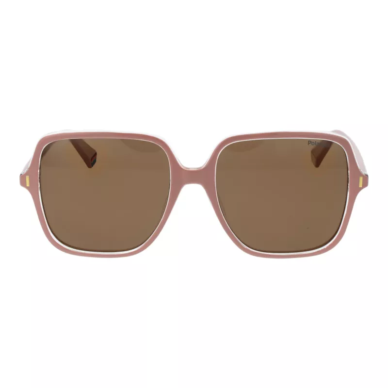 Polaroid PLD6219/S occhiali da sole rettangolari donna, havana/marrone, 56 mm