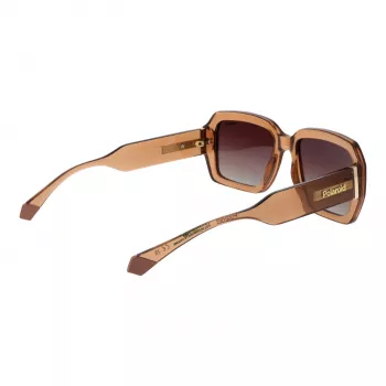POLAROID PLD6223SX5409 Occhiali da sole rettangolari unisex - Montatura nera, lenti grigie polarizzate, 54 mm